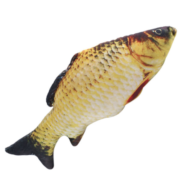 Kreativ 3D Karpformad Simuleringskudde Kastkudde Barnpresent Soffa Heminredning 40cm