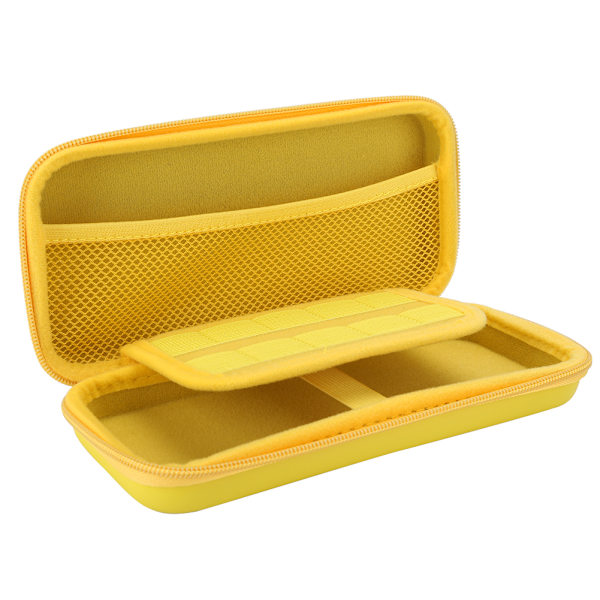 Bärbar förvaringsväska Mini Carry EVA Skyddande fodral för Nintendo Switch Lite Spelkonsol Gul
