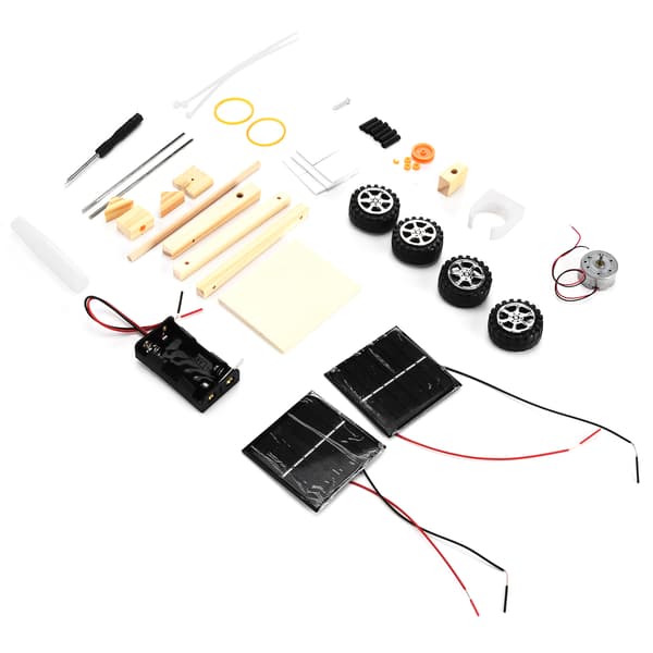 DIY Solcellebilsett Vitenskapseksperiment Pedagogisk Elektrisk Motor Montering