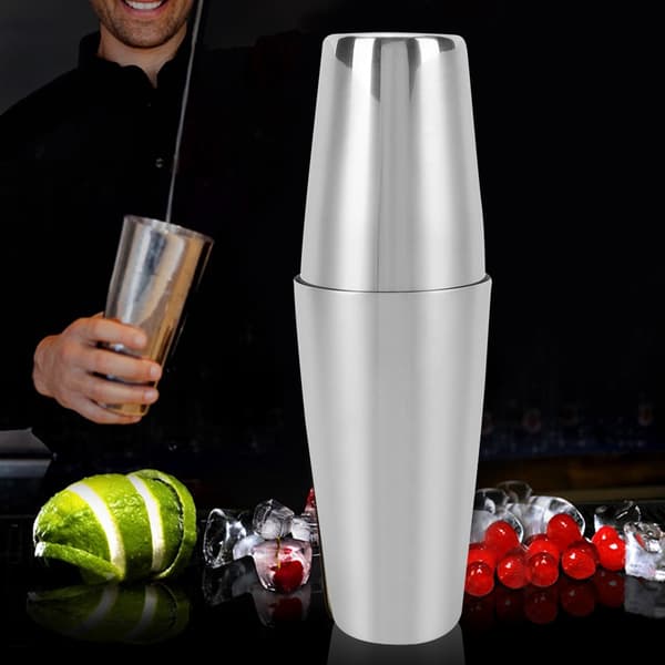 Cocktail Shaker-sett i rustfritt stål 750ml 550ml Bar Bartender Mikseverktøy