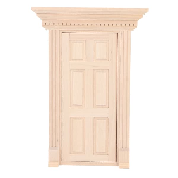 1:12 Dockskåp Miniatyr Dörrpanel 6 Rutor Omålad Möbel Dockskåp Tillbehör