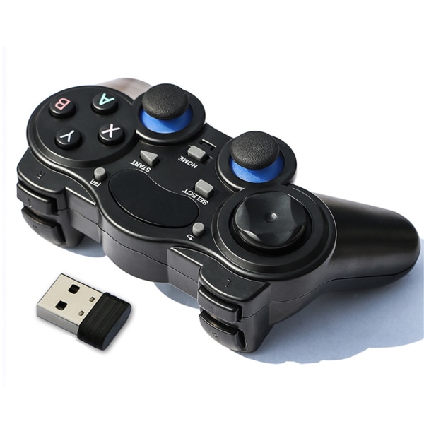 Trådløs Spilcontroller Følsom 2.4G Joystick Controller til Android TV Set Top Box Sort