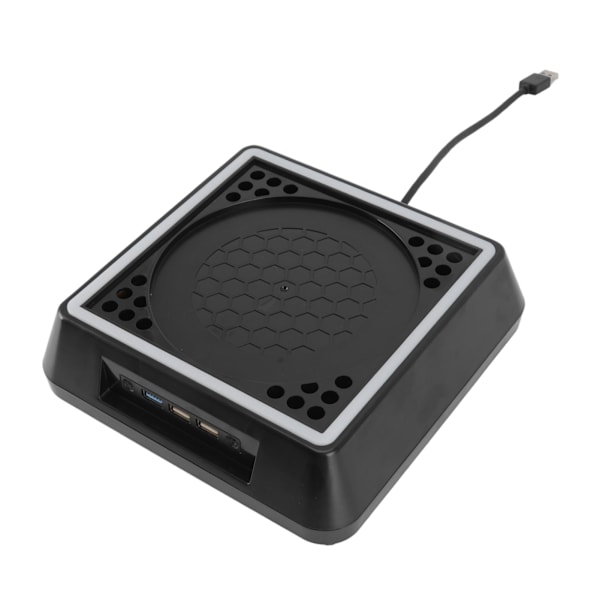 Kylande Fläkt för Botten 2.4A 5V 3 Vindhastigheter Touch-brytare USB-fläkt med Ljuslist för Xbox Series X Svart