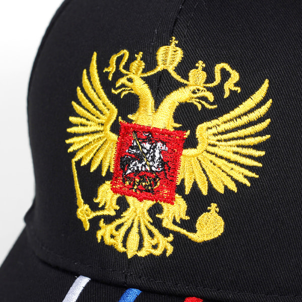 Bomuld udendørs baseballkasket russisk emblem Broderi Mode Sportshatte til mænd og kvinder Patriot-kasketter Marineblå