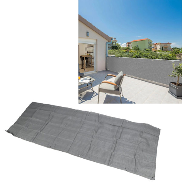 Balkongsekretess Skärm Staket Skydd HDPE UV-skydd Sekretess Skärm Staket för Däck Patio Bakgård Utomhus Pool Ljusgrå