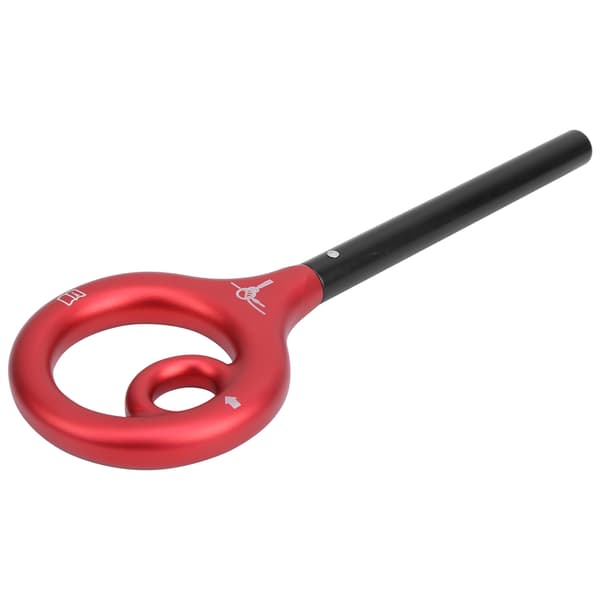 Utomhus Descender Aluminiumlegering Nedstigning Abseiling Device Bergsklättringsutrustning Röd