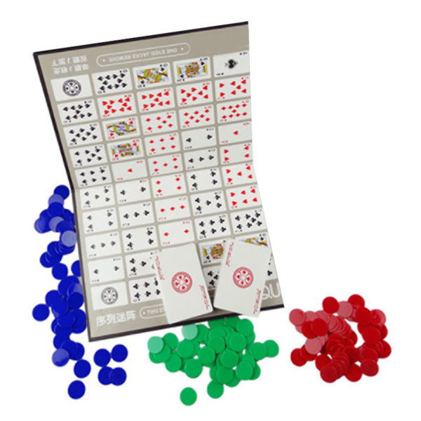 Spännande strategikortspel med vikbräda och spelmarker Underhållande Gobang-kortspel för festfritid