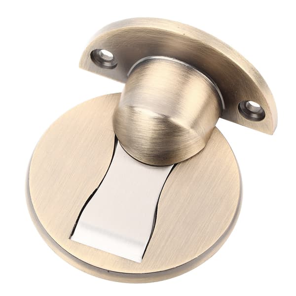 2 Sæt Antik Messing Rustfrit Stål Magnetisk Dørstopper Holder Dørstopper Tilbehør