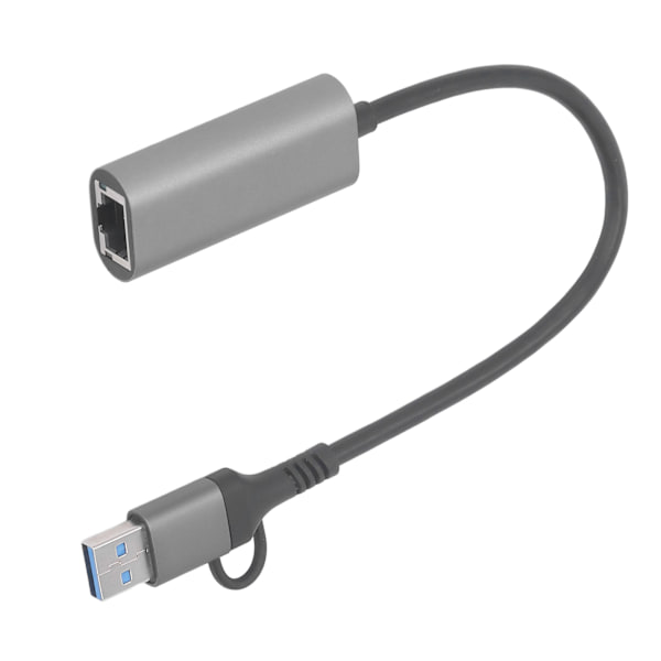 USB til Ethernet Adapter Type C RJ45 1000Mbps Aluminium Legering Plug and Play USB 3.0 Hub til Laptop Desktop Telefon RJ45 1000Mbps