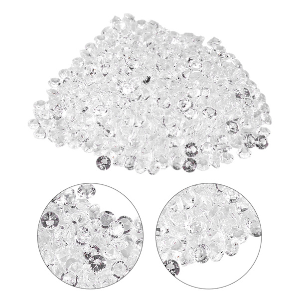Snygga DIY-dekorationer för bröllop: 1000 transparenta akryl-pärlor (8 mm) för eleganta tillbehör