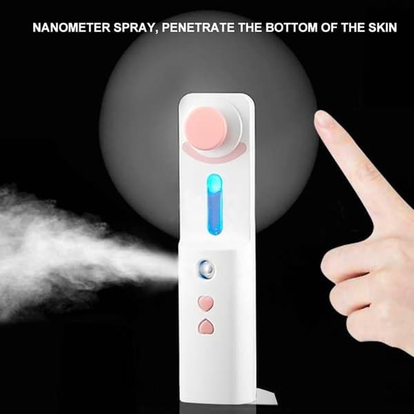 Bærbar USB Nano Atomizer Hydrerende Sprayvifte Maskin Rosa