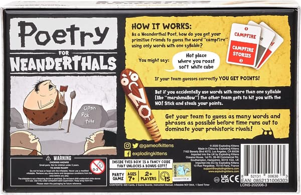 [02]Exploding Kittens Neandertalilauluja, Exploding Kittensin korttipeli aikuisille, teini-ikäisille ja lapsille, hauskoja perhepelejä