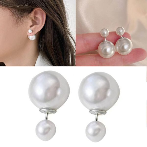 1 Par Perle Ørepynt Enkle Elegante Trendy Hudvennlig Legering Perle Ørepynt
