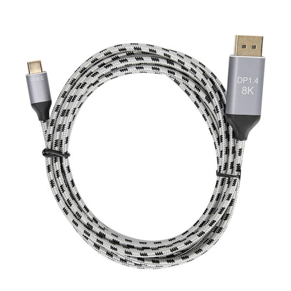 USB C til DisplayPort 8K 60Hz 1.4-kabel for iPhone MacBook Laptop HD-videoadapter