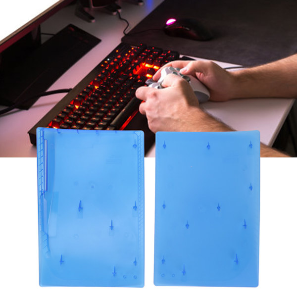 Spelkonsol Frontplatta Skydd Repskydd Dammskydd Skyddande Matt Ersättningsskal Panel för PS5 Transparent Blå