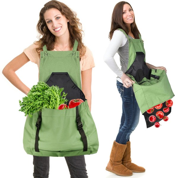 Grøn haveforklæde foderpose