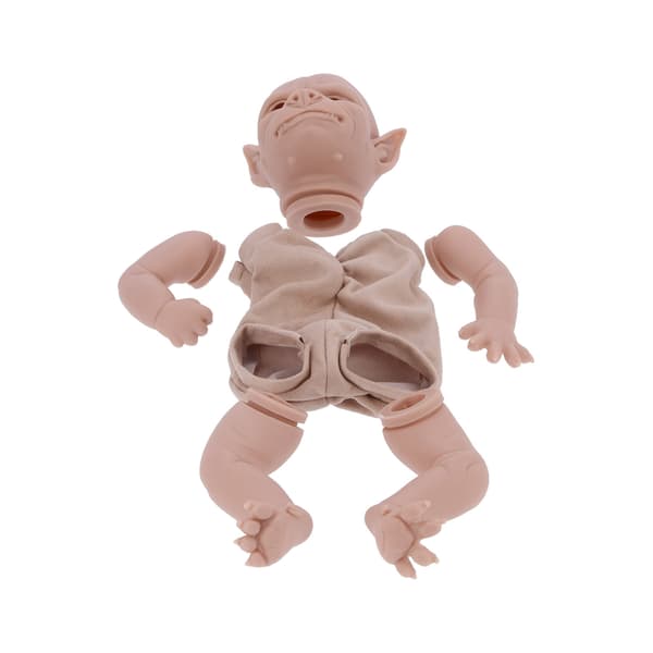 19-tums Djur Reborn Docka Kit Mjuk Flexibel DIY Omålad Tom Docka Samlingsleksak