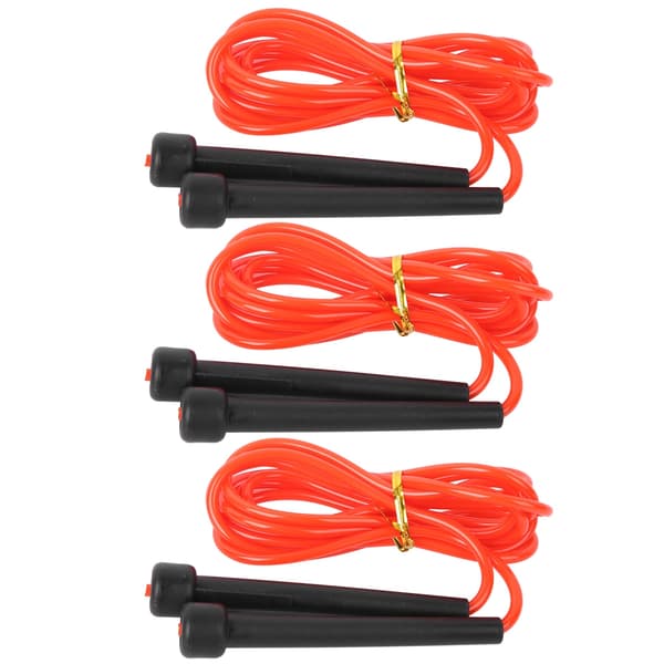 3 stycken PVC snabba hopprep för studenter inomhus träningsutrustning röd