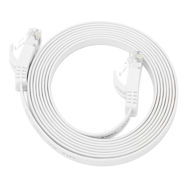 2M CAT6 Gigabit Ethernet-kabel - 8-kjerne flat vridd par kobbernettverksjumper