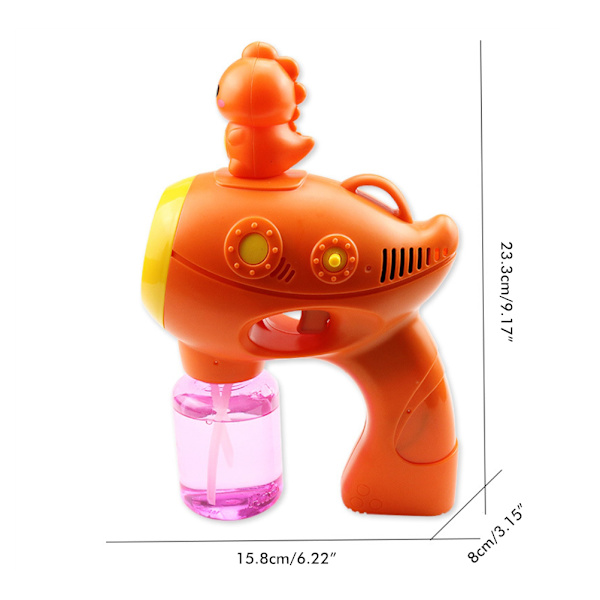 Bubbelblåsare Cartoon Automatisk Bubbelmaskin med Ljus Musik Party Favörer Sommarleksak Utomhusaktivitet Födelsedagspresent för Barn