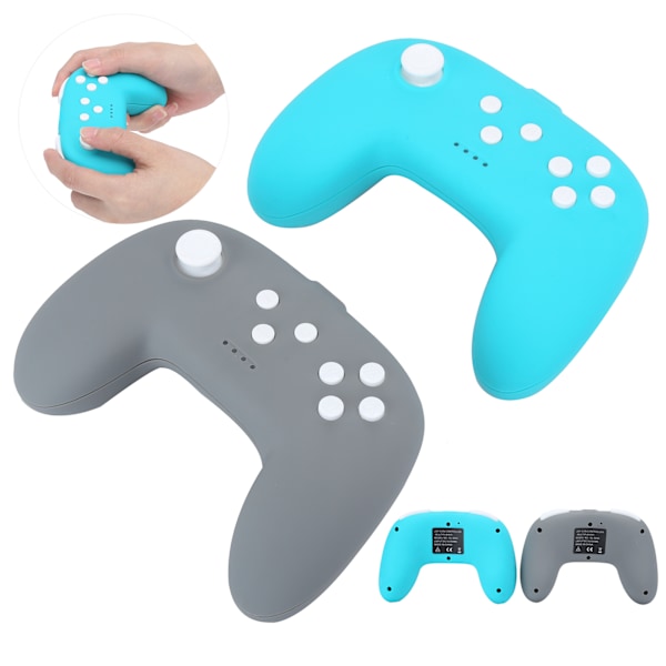 Trådløs Bluetooth-spillkontroll for Switch Pro Mini Grip-håndtak for NS Lite Dobbel vibrasjon (Mørk grå grønn)