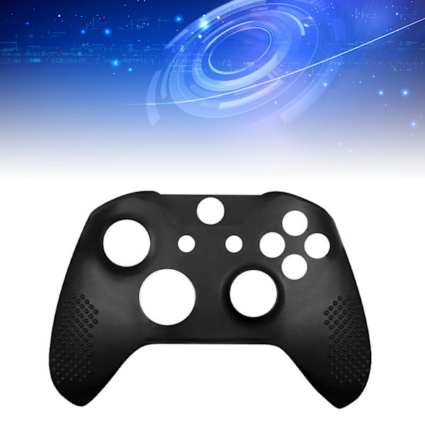 Spelkontroll Silikonfodral Skyddande Omslag med Halkskydd och Tangentlock för XBOX ONE Slim Svart