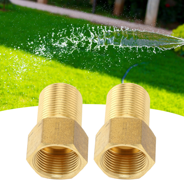 2 stk G3/4 Hage Slange Adapter Messing Joint Connector Rørtilbehør for Hagevanning 50mm