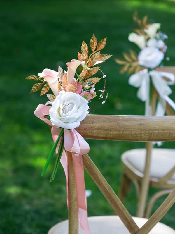 Vestlig bryllup simulerte stolryggblomster