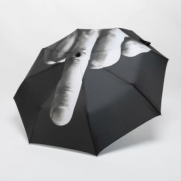 2023 Nyhed Langfinger Design Sort Paraply Cool Mode Slagparaply Fold