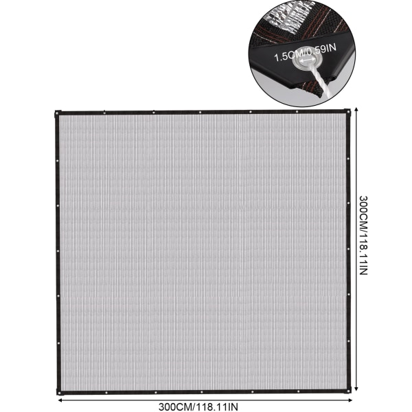 Aluminiumfolie Isolering Skärm Net Cover Solskydd Segel för gräsmattor Trädgårdar Simbassänger