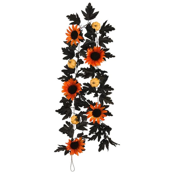 1.8m Artificial Maple Leaf Vine Wall Decoration for Thanksgiving & Halloween