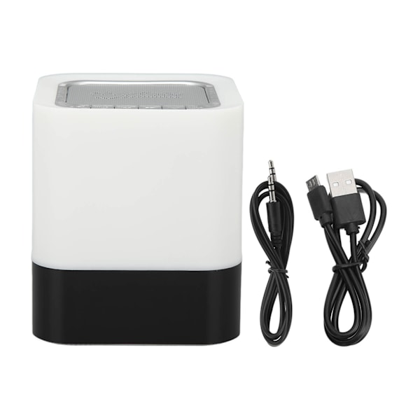 Nattlampa Bluetooth-högtalare Trådlös Bärbar Woofer Touch Control Bluetooth-högtalare med LED-lampa USB-gränssnitt