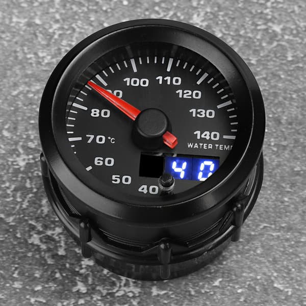 52mm 2 Tommer 7 Farve LED Display Bil Vandtemperatur Måler Sensor 40 til 140 Grader Celsius