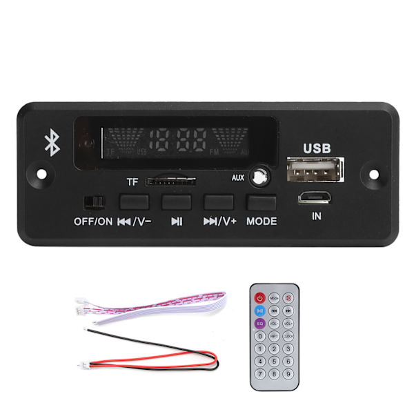 02CABT Universelt WAV-dekodingskort MP3-dekodermodul med Bluetooth-samtale svart