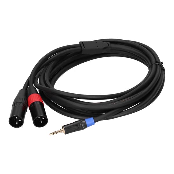 3,5 mm Stereo Han til Dobbelt 2 XLR Han Audio Converter Adapter Kabel 5M