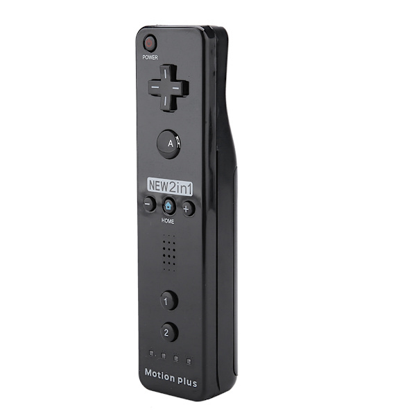 Somatosensorisk Spillhåndtak Kontroller Gamepad Bygget Inn Akselerator For Nintendo Wii WiiU (Svart)