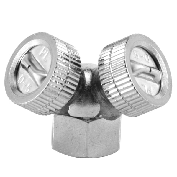 G1/4 kopparförkromat vattenmunstycke Fläktformat spruthuvud Elektrisk spruta tillbehör (munstycke med 2 huvuden)- W