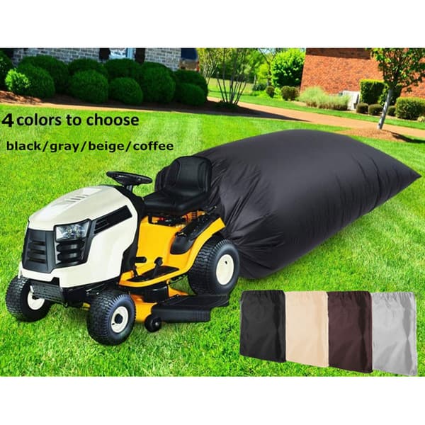 Løvpose til havetraktor, havefejemaskine, affaldspose - Brun 244*142cm