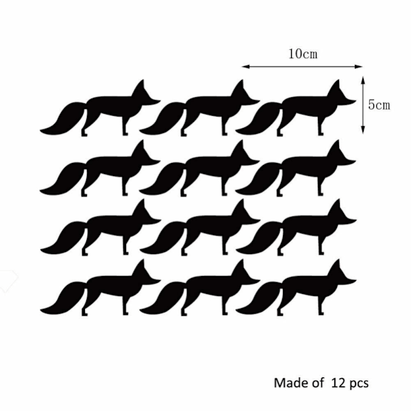 Fox-formad Vinylväggdekal för Barnrum, Sovsal, Sovrum och Heminredning (Vit)