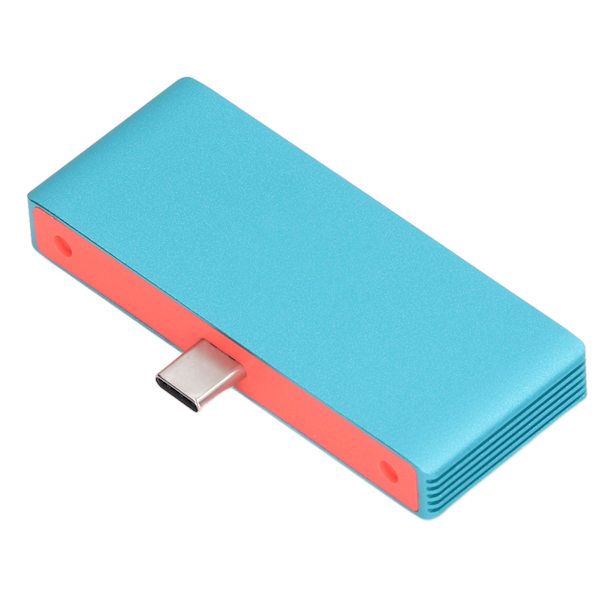 3-in-1 Type-C-telakointiasema, kannettava latausasema, 4K HD -multimedialiitäntä, PD ja USB 3.0, sininen