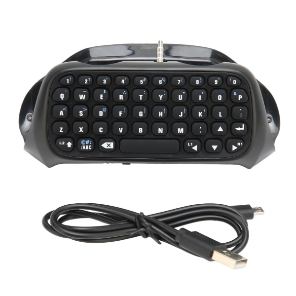 Trådløst mini-Bluetooth-tastatur DC 5V stabilt, bærbart gamepad-meldingstastatur for PS4-kontroller- W