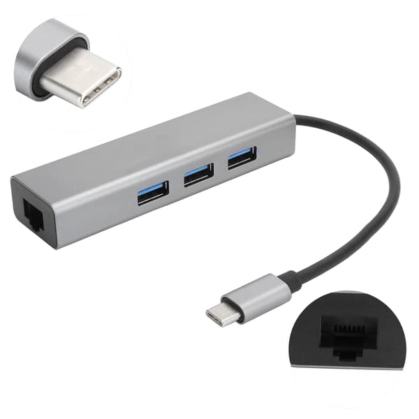3 Port USB C Docking Station Adapter Computertilbehør HUBC31000A