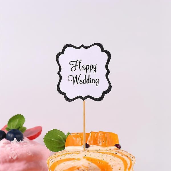 20 stk. Happy Wedding Kaketopper