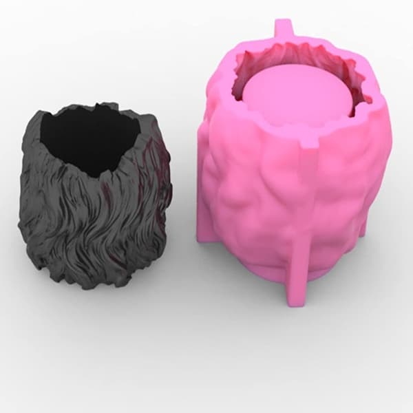 【bt02】Lion Concrete Flower Pot Molds Epoxy
