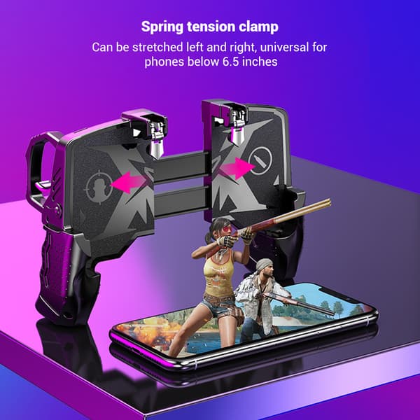 Firefinger Keyboard Trigger Joystick til PUBG Peace Elite 4 til 6,5 Tommer Telefoner