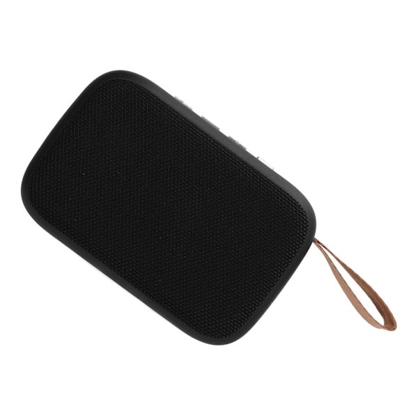 Langaton Bluetooth-kaiutin muovista ja kankaasta, ladattava 300 mAh, kannettava langaton kaiutin juhliin, rannalle ja leirintään, musta