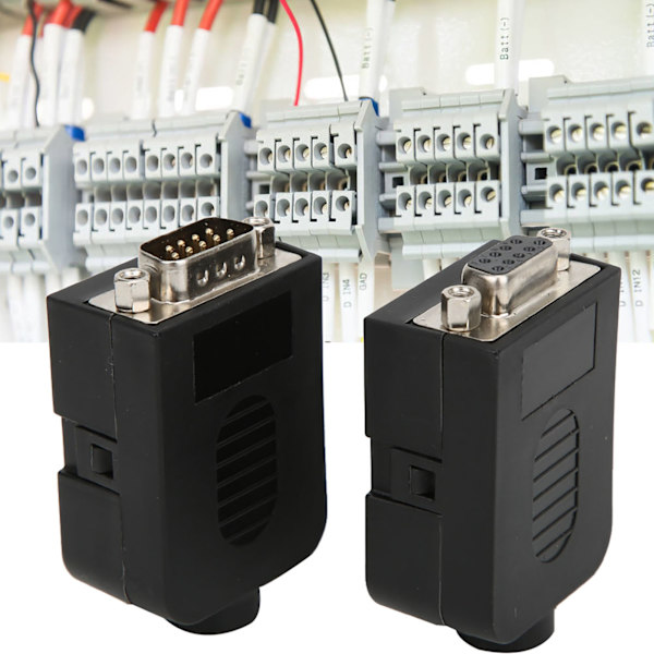 2-pack DB9 9-stifts hane-serie till terminaladapter med hölje
