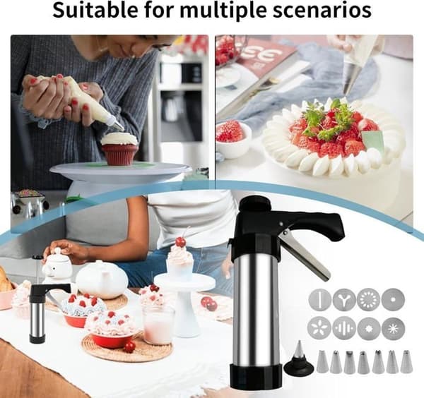 Manual Stainless Steel Cookie Machine, Churros Making Kits, Churros Machine, Hollow Churros Machine
