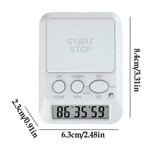 【02】Køkkentimer LED-display Nedtællingspåmindelse Med Lys Og Buzzer Alarm Digital Ovnstimer