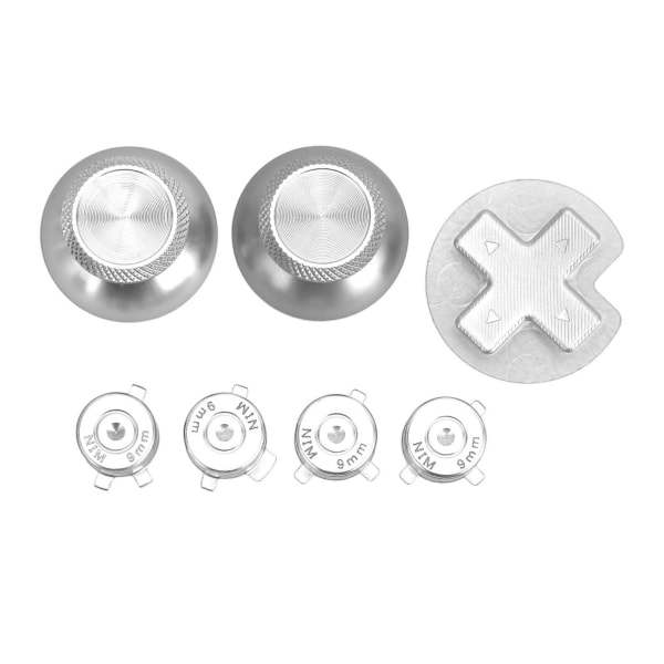 for Switch Pro Metal Button DIY Erstatning Spillkontroller Metallknapp for Switch Pro Gamepad Sølv